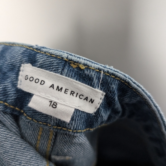 Good American Jeans Flat Tummy Tech Ankle Split Good Boy High Rise Sz 18 - Picture 4 of 11